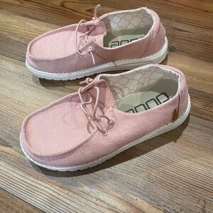Little Girls Pink Hey Dudes size 13